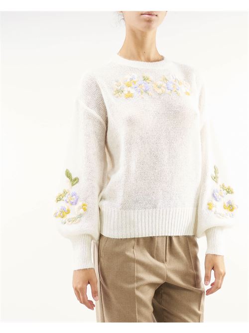 Wool and mohair sweater with embroidery flower Twinset TWIN SET |  | TP3501282
